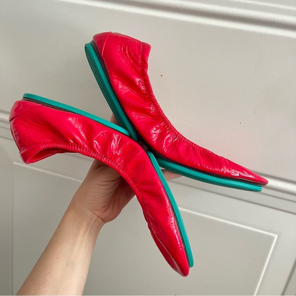 TIEKS Razzleberry Pop Pink Foldable Hot Pink Flats sz. 11 - Picture 12 of 14